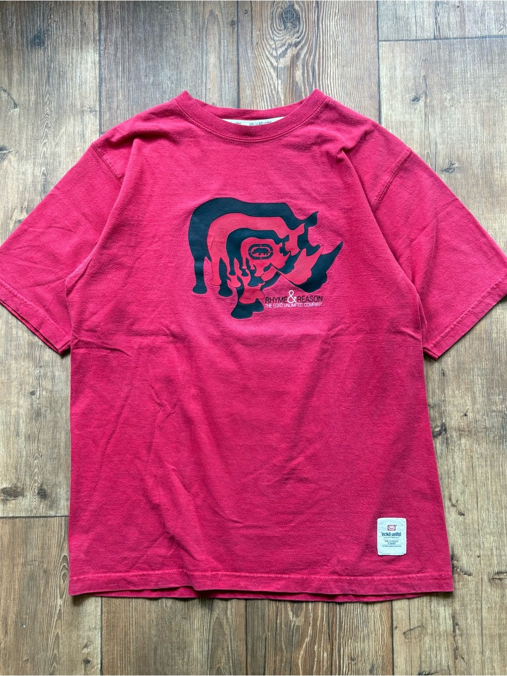 Ecko Unlimited Red Short Sleeve Tee with Hem Patch